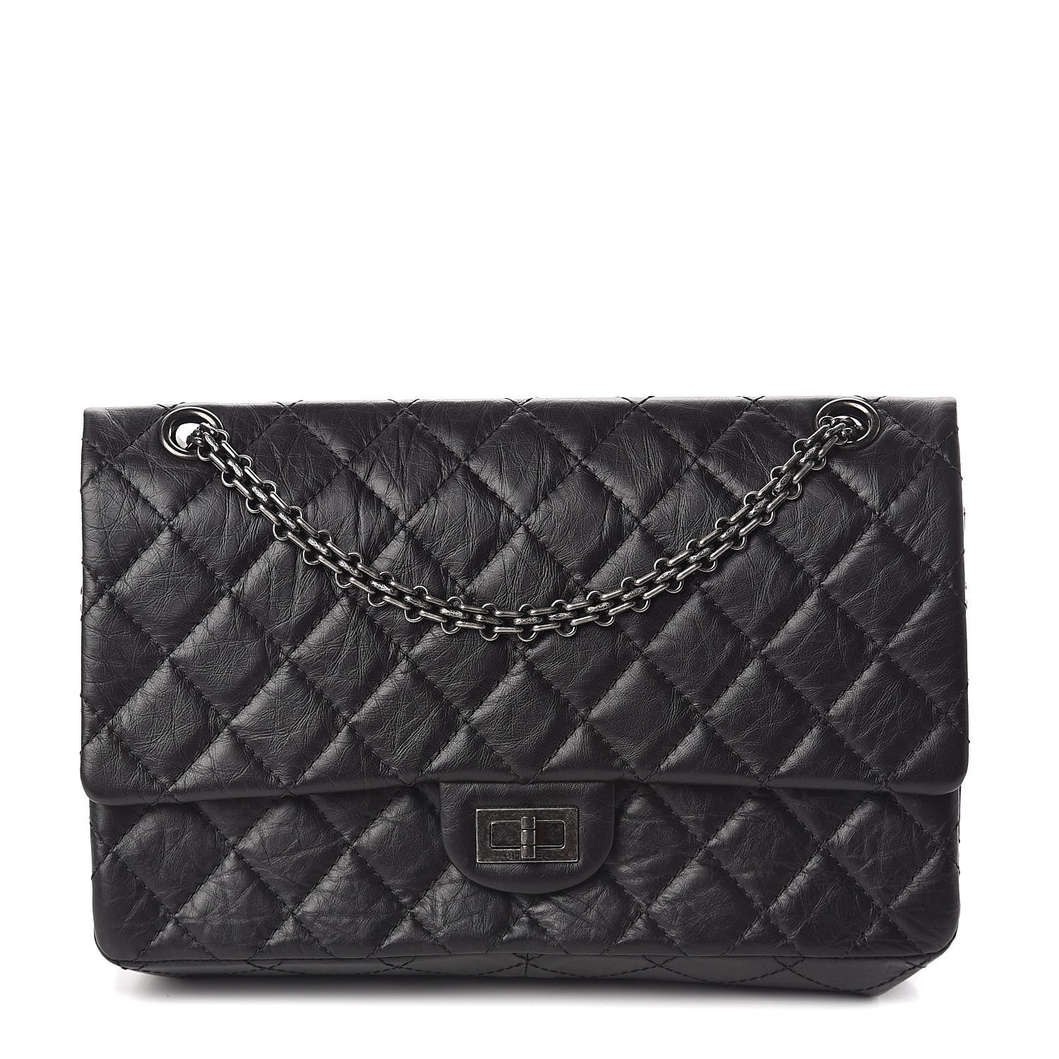 Chanel Aged Calfskin Quilted 2.55 Reissue 226 Flap Black 1 of 11