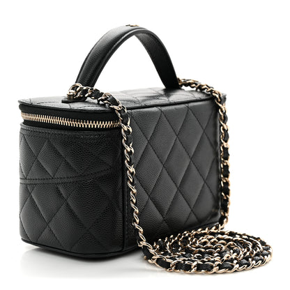 Chanel Caviar Quilted Trendy Handle Mini Vanity Black 3 of 12
