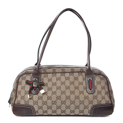 Gucci Monogram Small Princy Satchel Dark Brown 1 of 16
