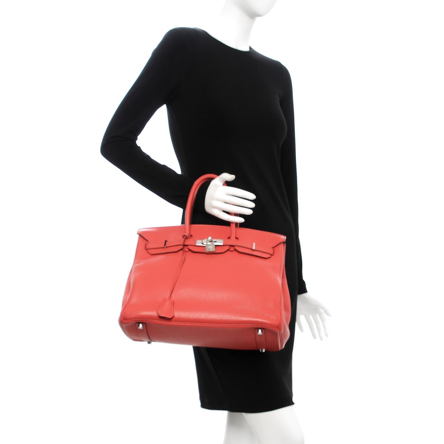 Hermes Taurillon Clemence Birkin 35 Bougainvillea 2 of 32