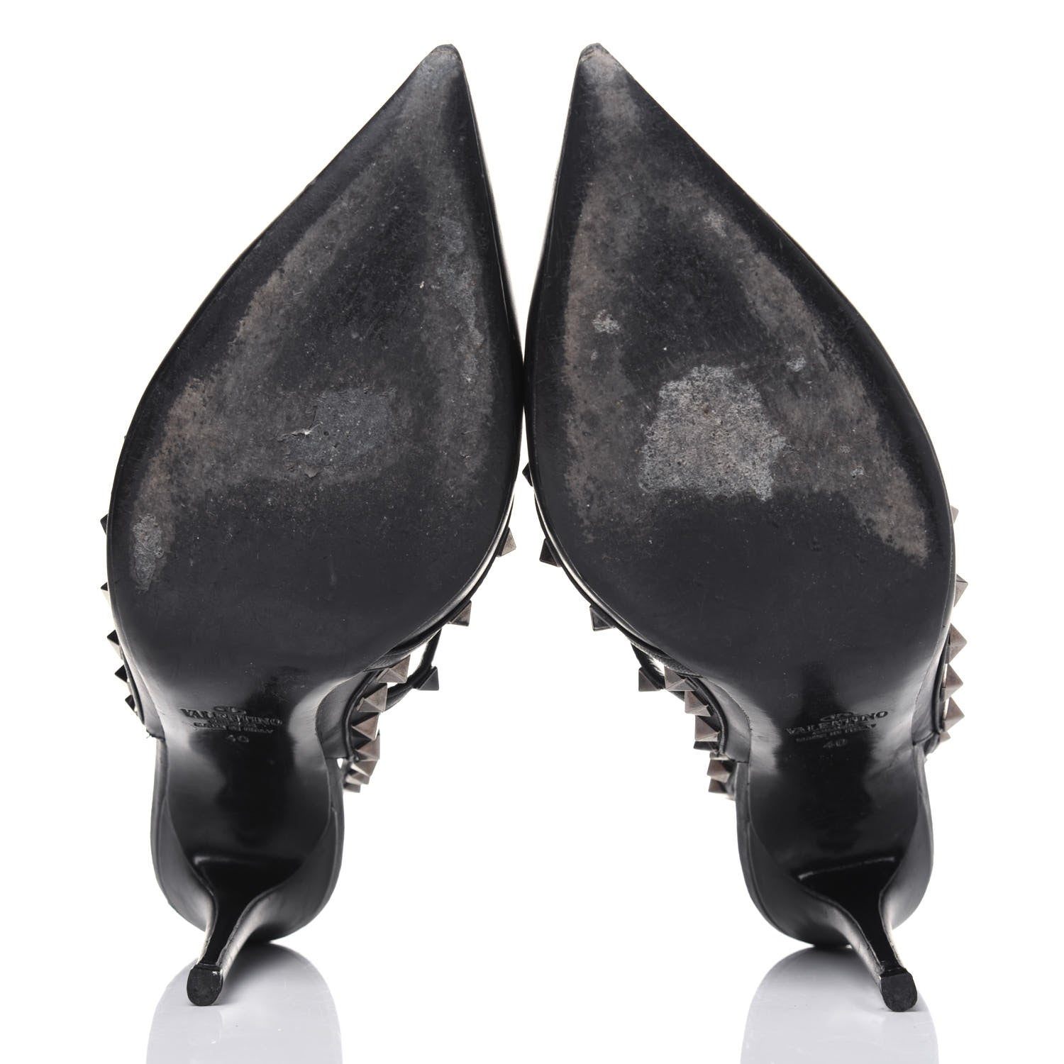 Valentino Garavani Nappa Rockstud Ankle Strap Pumps 40 Black 5 of 11