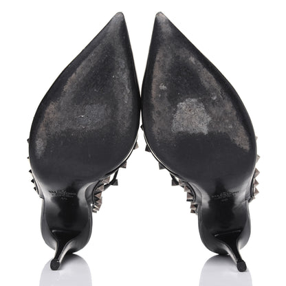 Valentino Garavani Nappa Rockstud Ankle Strap Pumps 40 Black 5 of 11