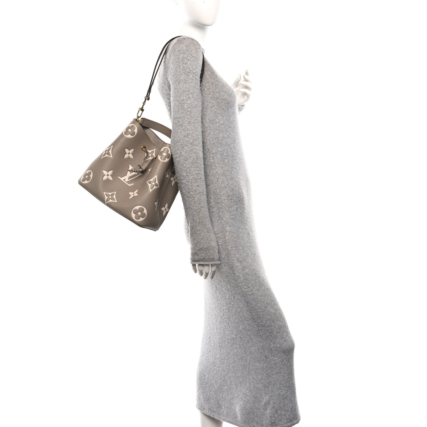 Louis Vuitton Empreinte Monogram Giant Neonoe MM Tourterelle Creme 2 of 11