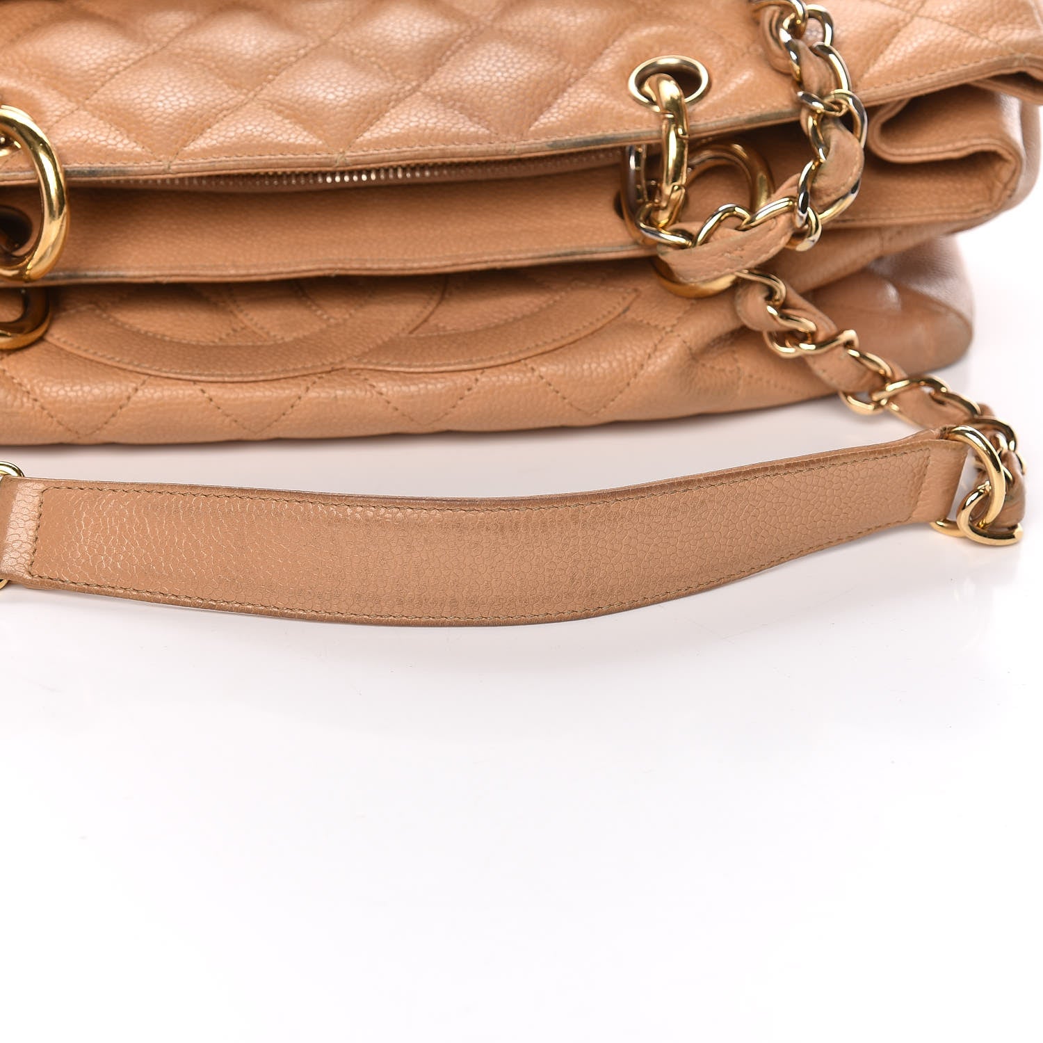 Chanel Caviar Quilted Grand Shopping Tote GST Beige 15 of 21