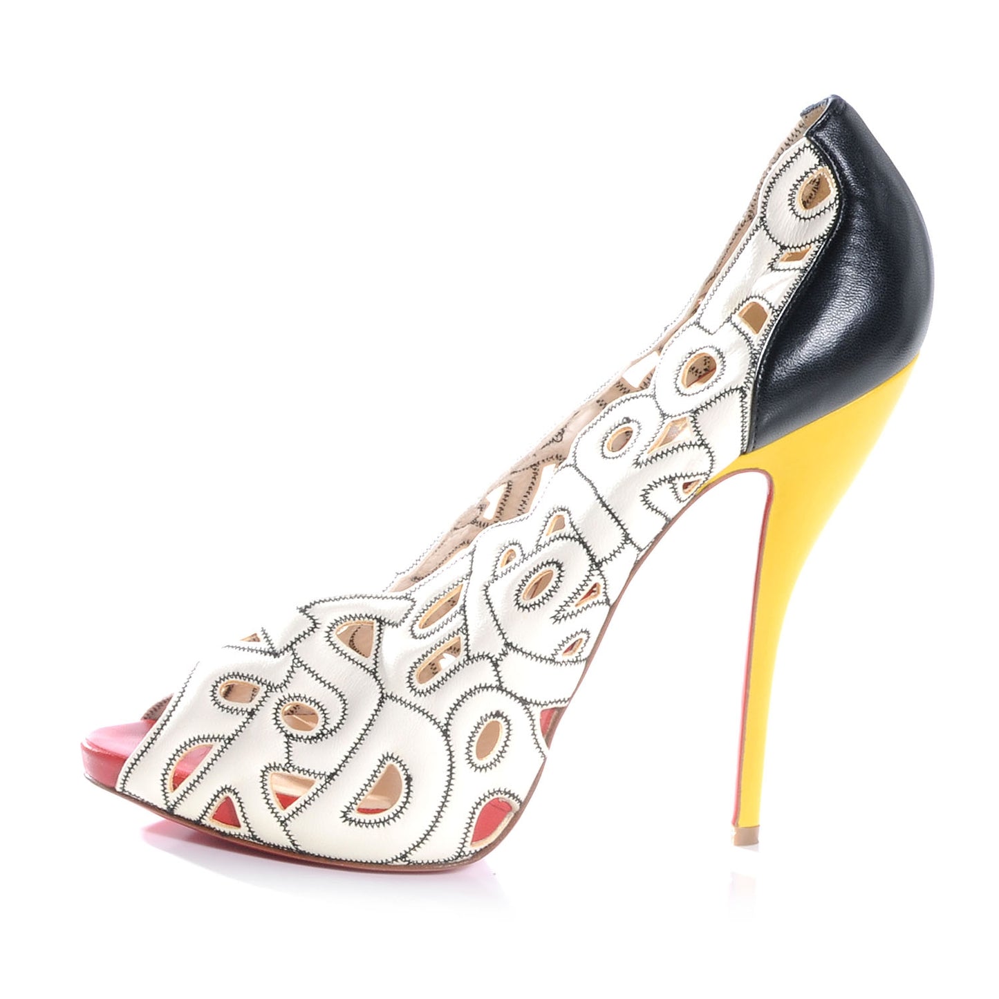 Nappa Tell Me Peep Toe 120 Platform Pumps White 40.5