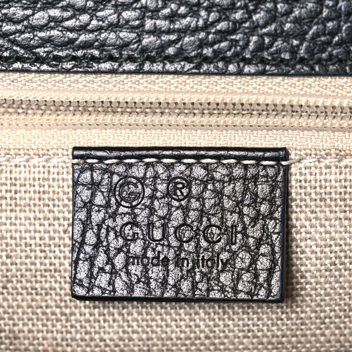 Gucci Dollar Calfskin Interlocking G Shoulder Bag Black 6 of 11
