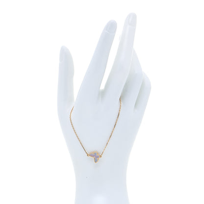 Van Cleef & Arpels 18K Yellow Gold Mother of Pearl Sweet Alhambra Butterfly Bracelet 2 of 8