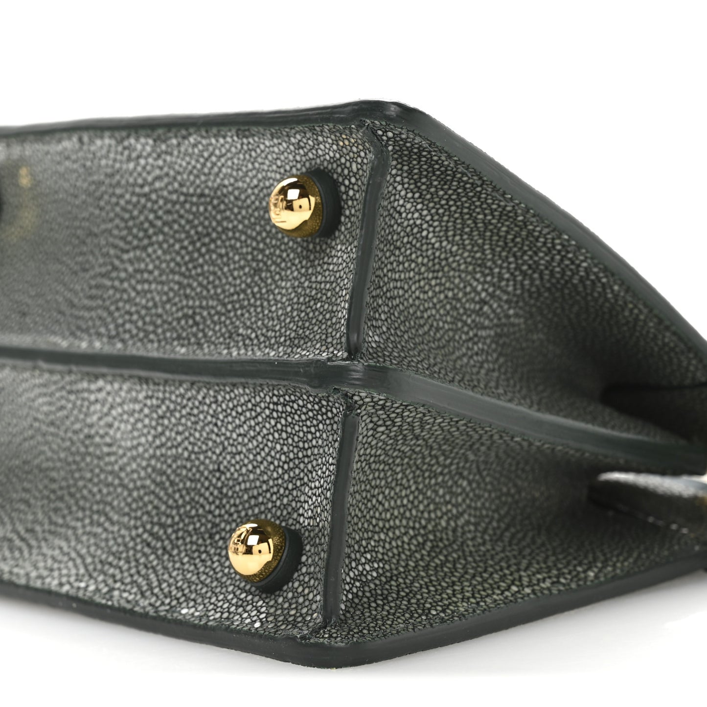 Stingray Shiny Nappa Petite Peekaboo I SEE U Satchel Verde Inglese