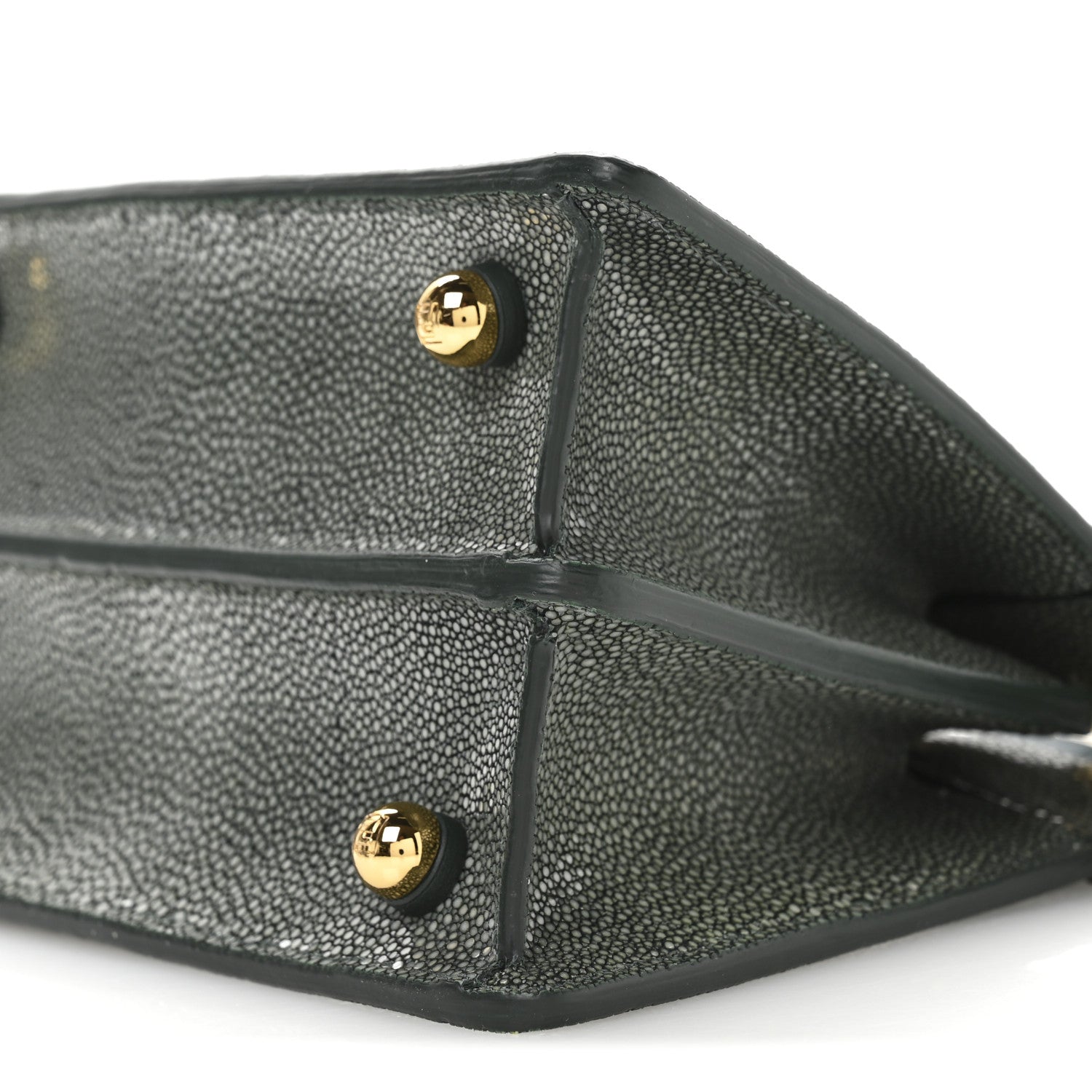 Fendi Stingray Shiny Nappa Petite Peekaboo I SEE U Satchel Verde Inglese 11 of 12