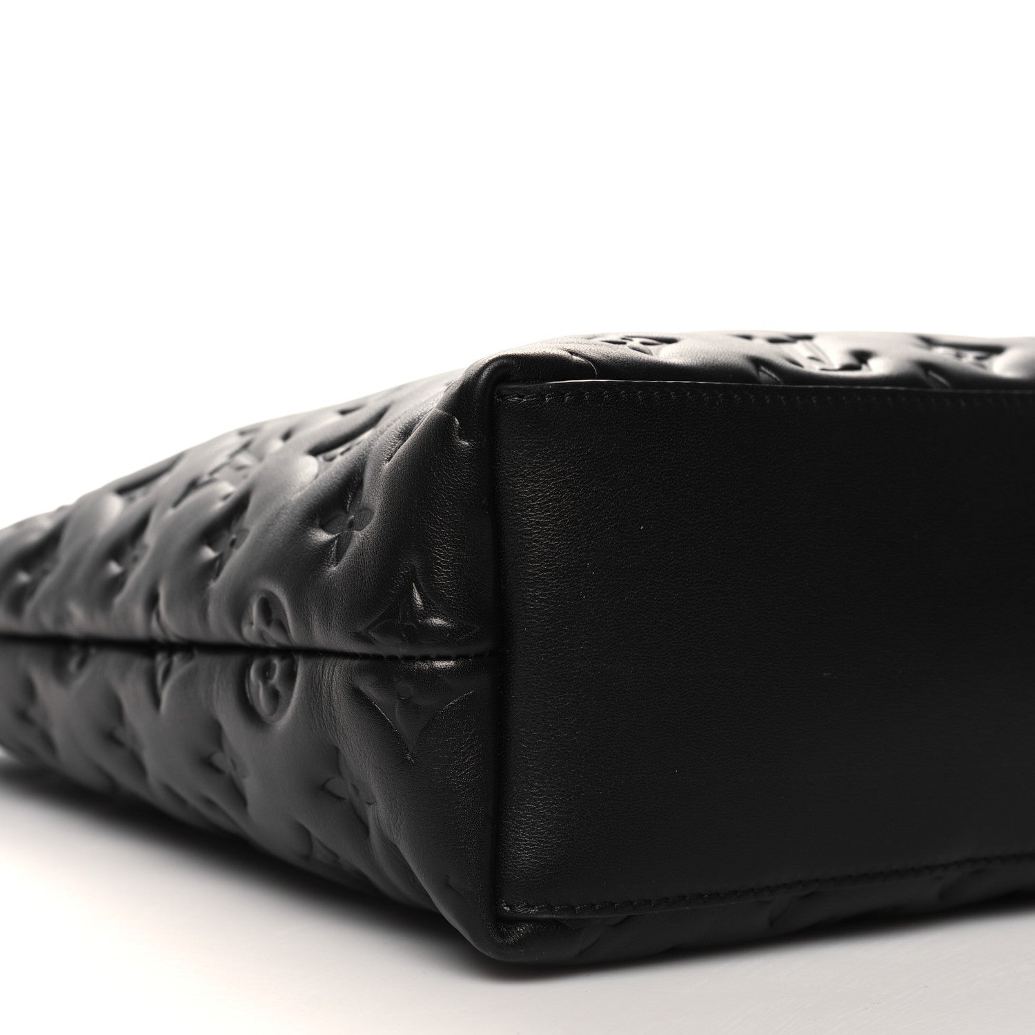Louis Vuitton Calfskin Embossed Monogram Coussin Hobo MM Black 9 of 10