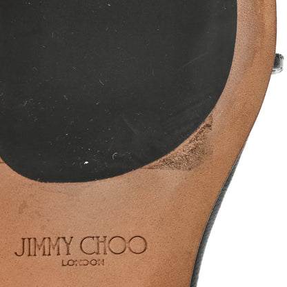 Jimmy Choo Nappa Plexi Jaimie Flat Sandals 35.5 Black 8 of 9