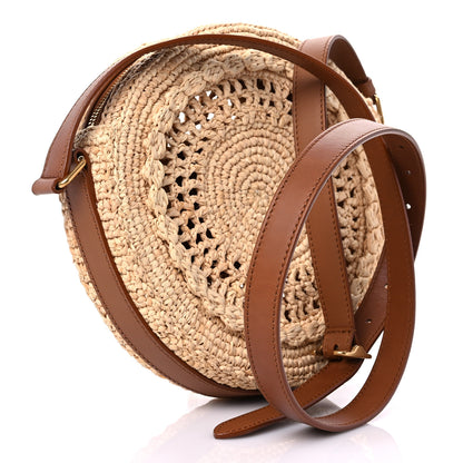 Saint Laurent Raffia Sac Round Naturel 2 of 8