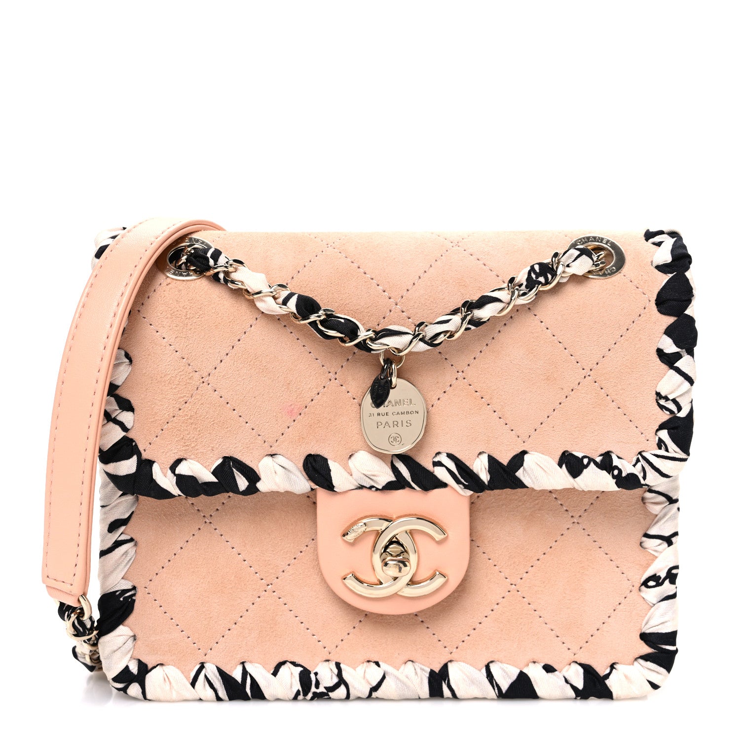 Chanel Suede Calfskin Braided Mini My Own Frame Flap Beige 1 of 11