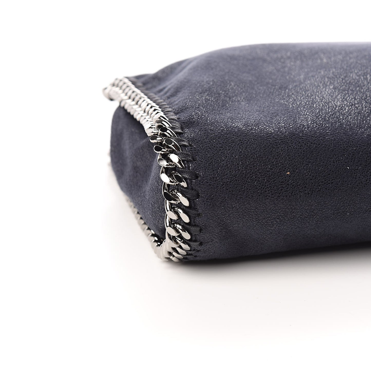 Shaggy Deer Mini Falabella Fold Over Tote Navy