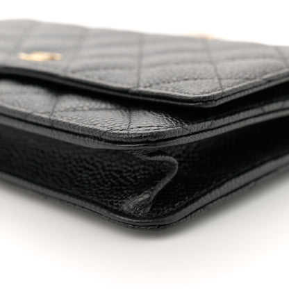 Chanel Caviar Quilted Wallet on Chain WOC Black 10 of 11