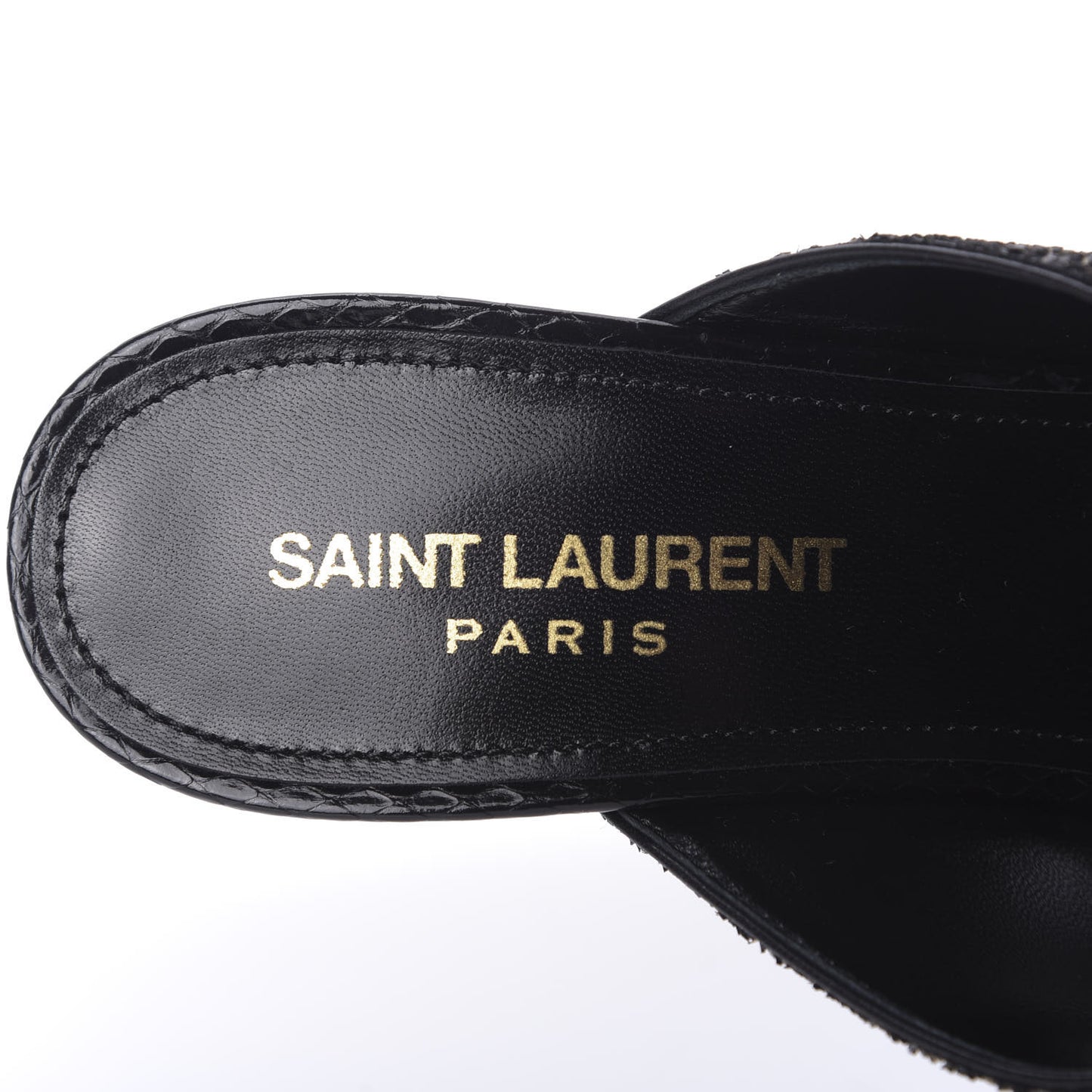 Glitter LouLou 70 Mule Sandals 37 Black Gold