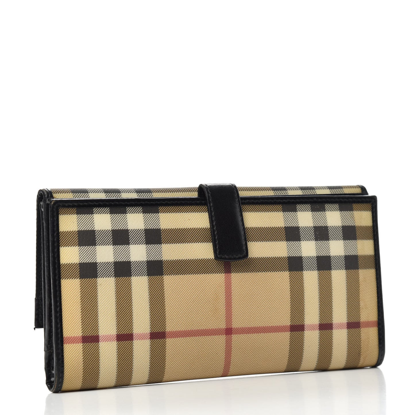 House Check Continental Wallet Black