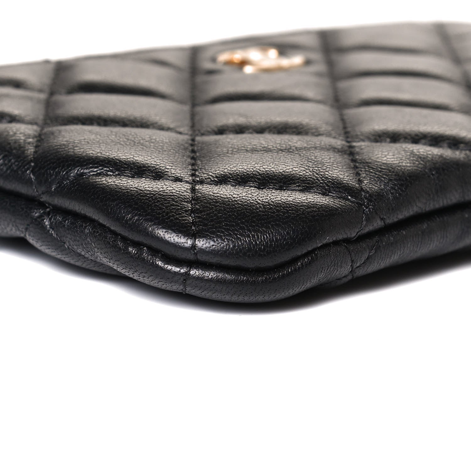 Chanel Lambskin Quilted Small Cosmetic Case Black 9 of 12