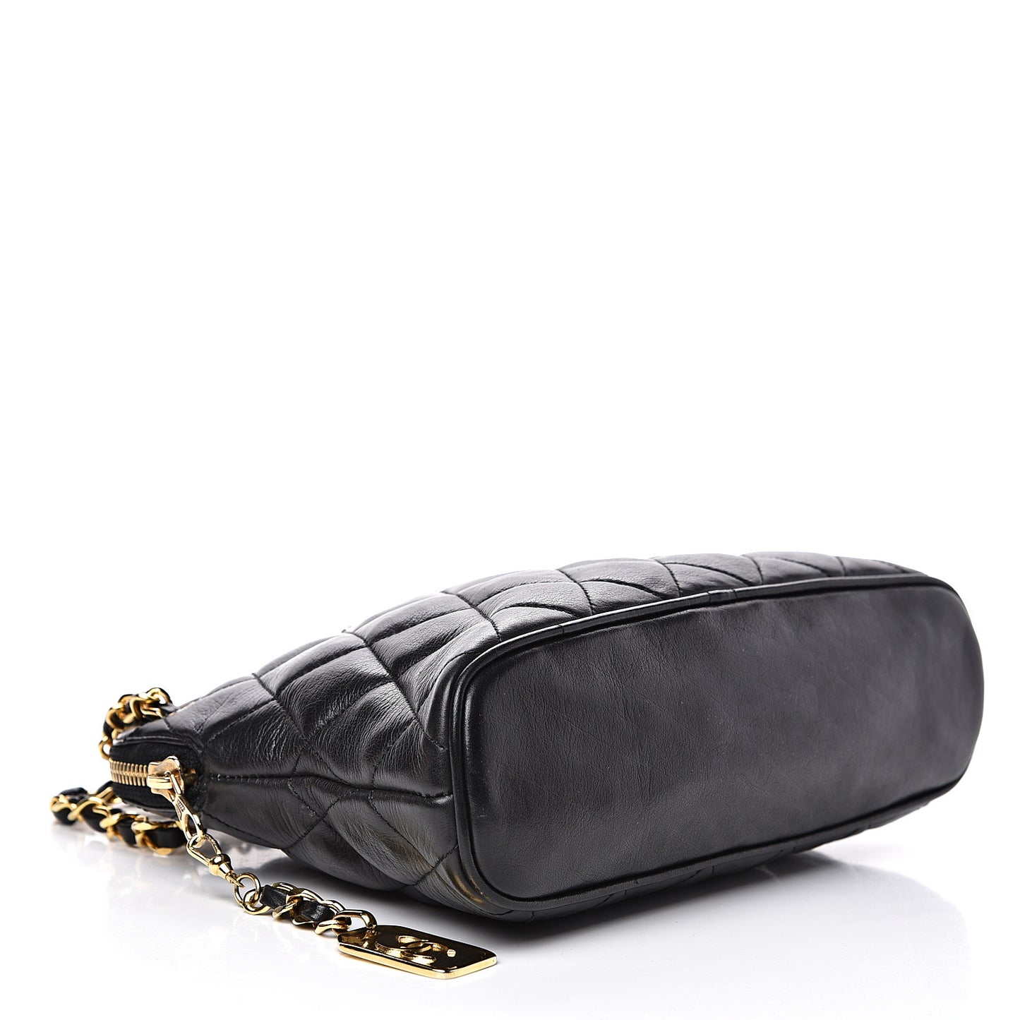 Calfskin Quilted Small Shoulder Bag Black