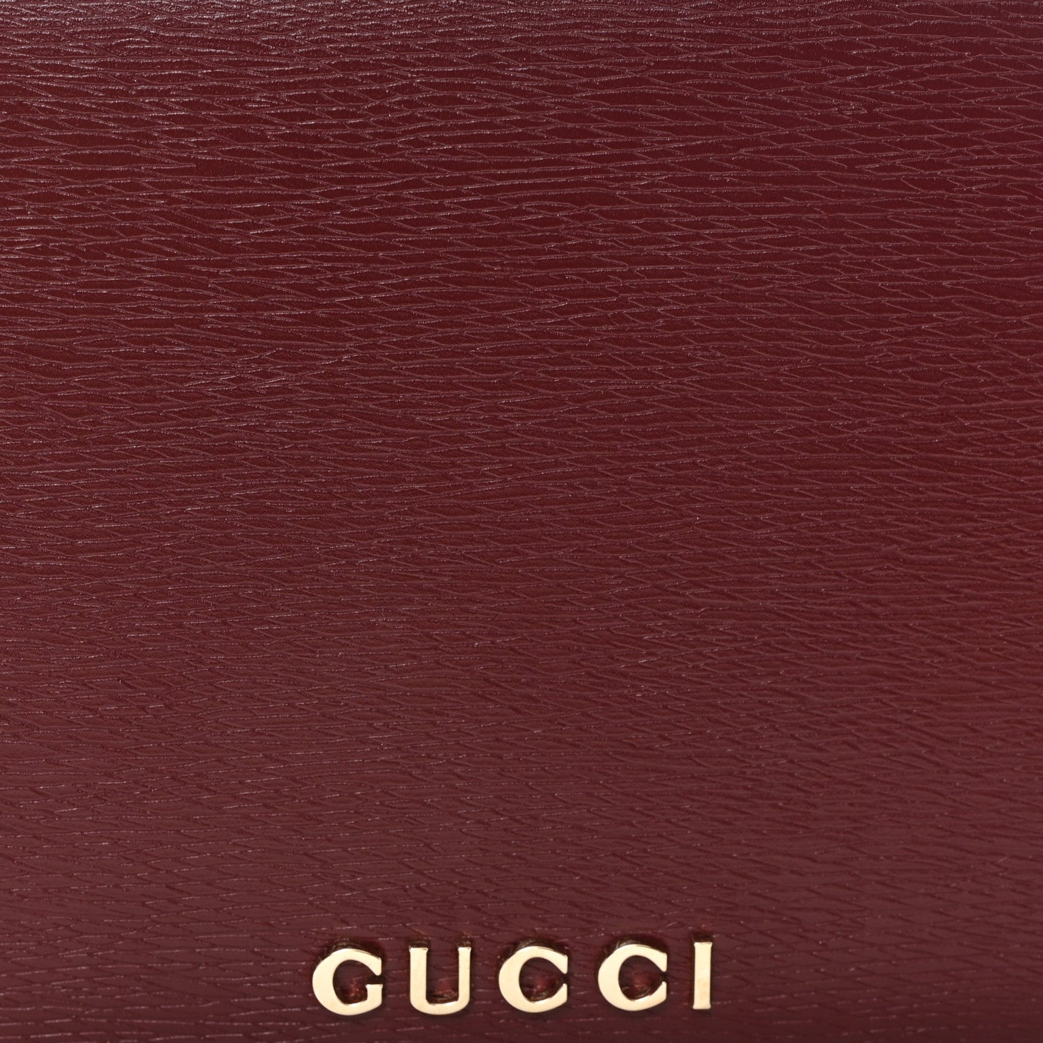 Gucci Textured Calfskin Script Logo Wallet On Chain Rosso Ancora 8 of 10