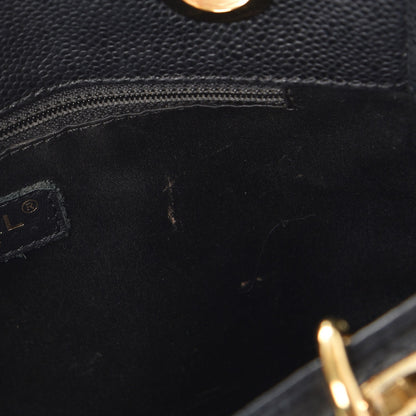 Chanel Caviar Quilted Petit Shopping Tote PST Black 8 of 13