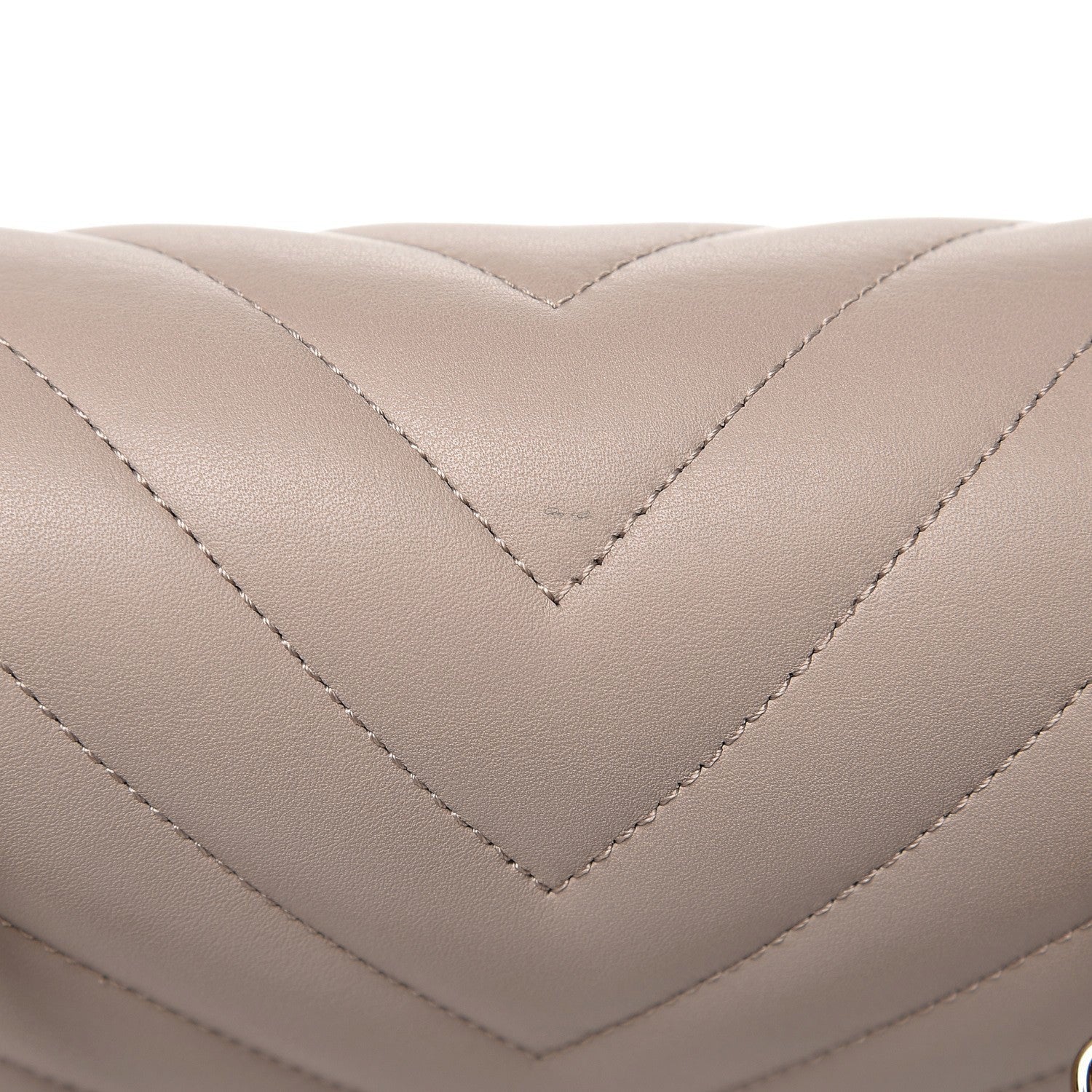 Chanel Calfskin Chevron Quilted Medium Statement Flap Grey 8 of 10
