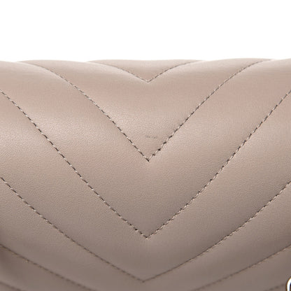 Chanel Calfskin Chevron Quilted Medium Statement Flap Grey 8 of 10