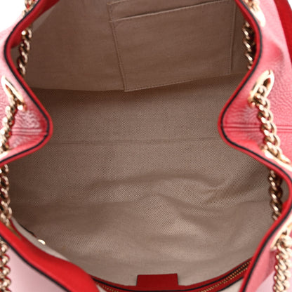 Gucci Cellarius Calfskin Medium Soho Chain Shoulder Bag Vibrant Red 5 of 11