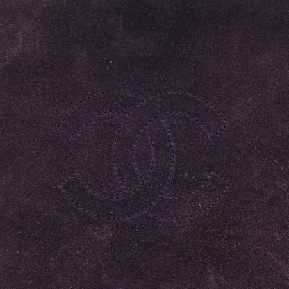 Chanel Suede CC Handbag Bag Purple 8 of 10
