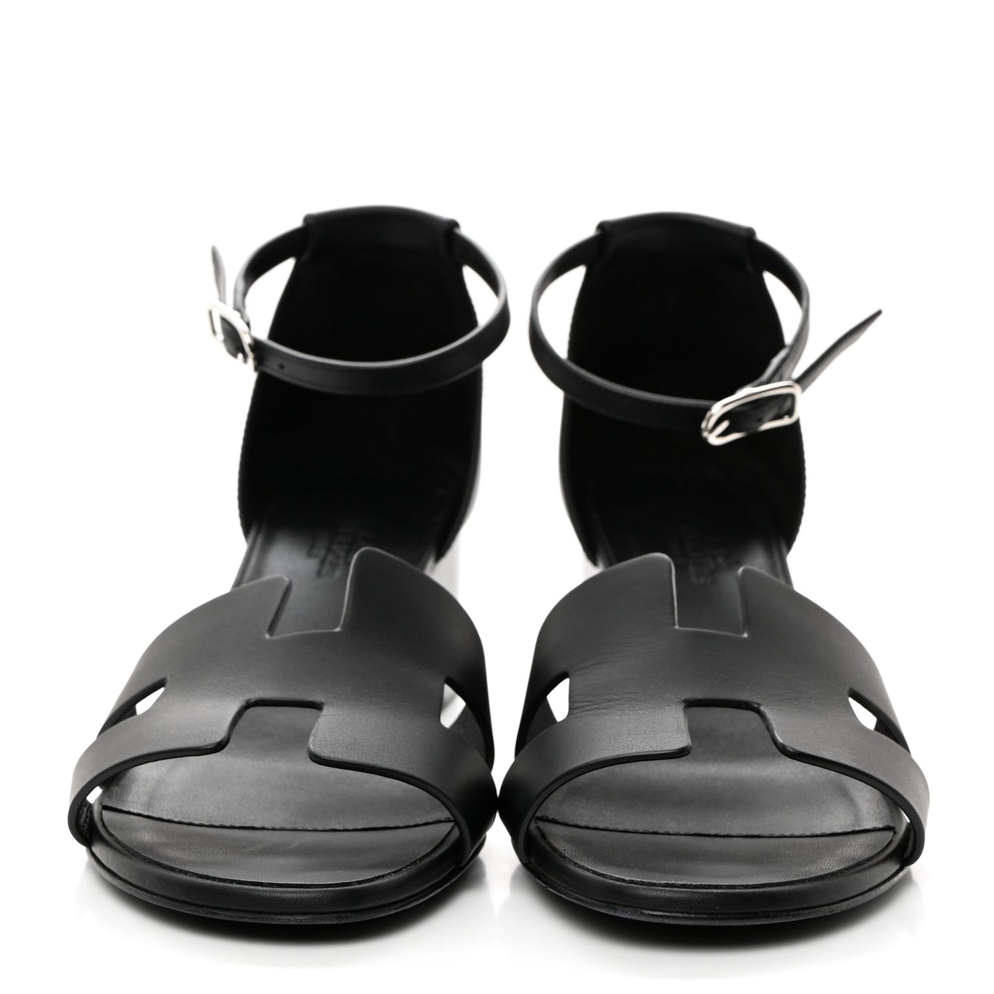 Calfskin Encens 50 Sandals 38 Black