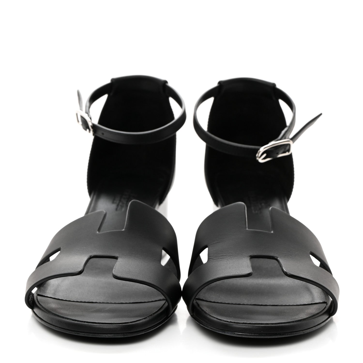 Hermes Calfskin Encens 50 Sandals 38 Black 2 of 8