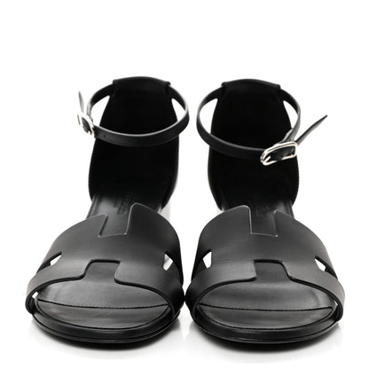 Hermes Calfskin Encens 50 Sandals 38 Black 2 of 8
