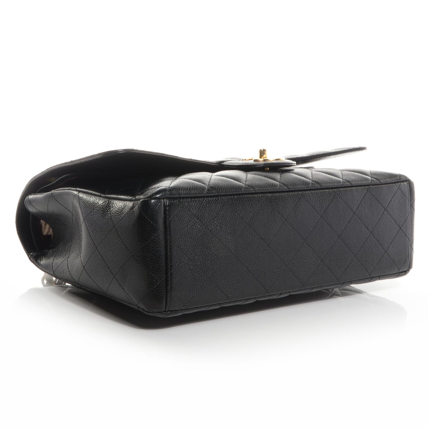 Caviar Quilted Maxi Double Flap Black