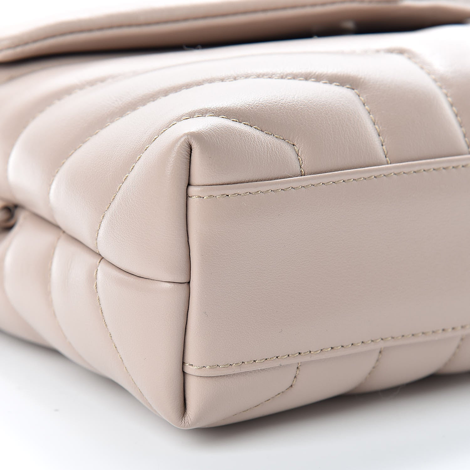 Saint Laurent Calfskin Y Quilted Monogram Toy Loulou Satchel Light Natural 10 of 12