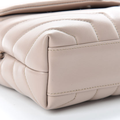 Saint Laurent Calfskin Y Quilted Monogram Toy Loulou Satchel Light Natural 10 of 12