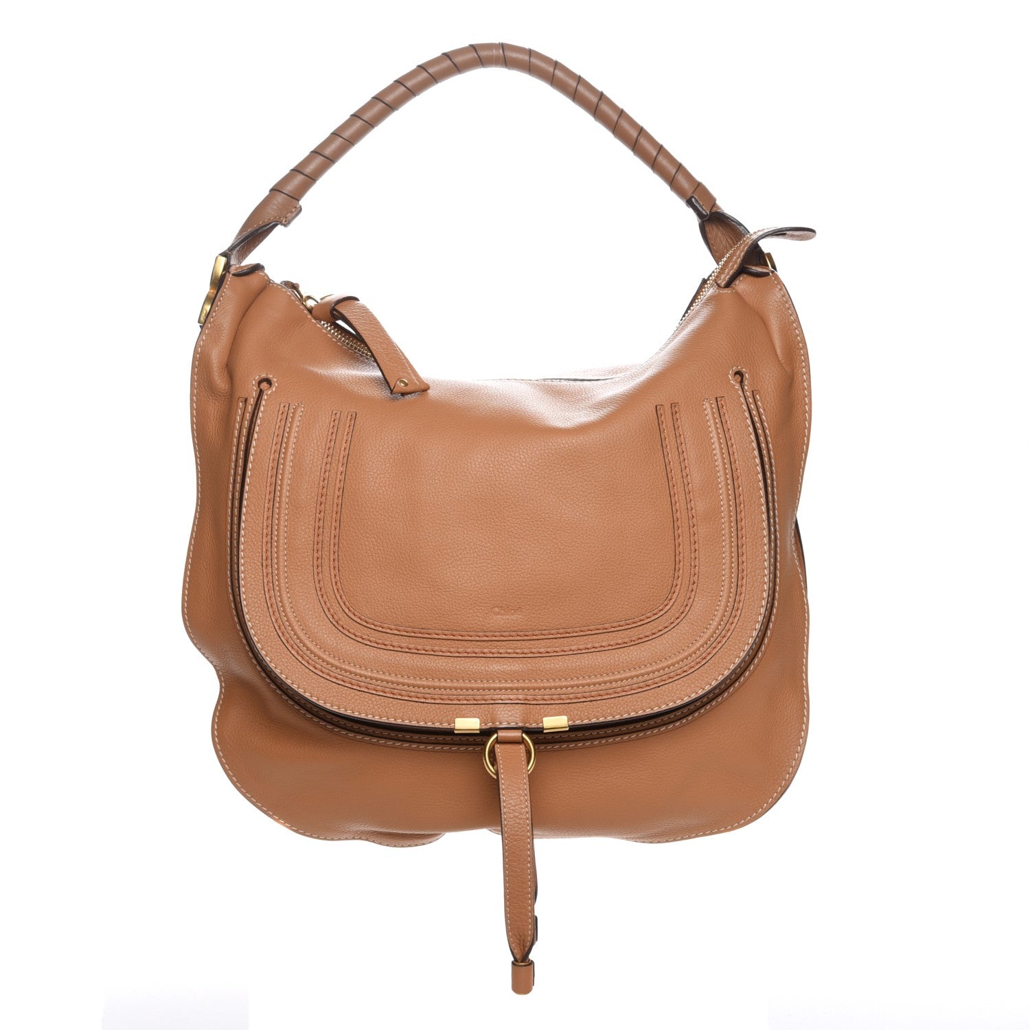 Chloe Calfskin Large Marcie Hobo Ochre 1 of 7