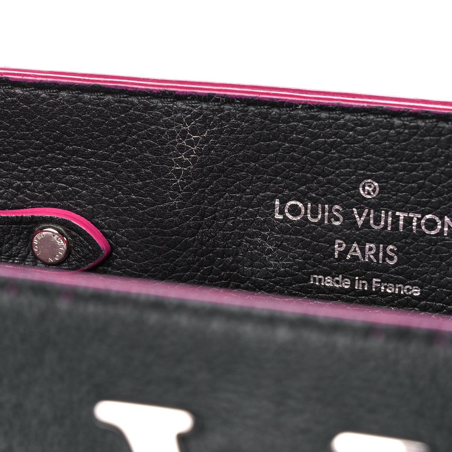 Louis Vuitton Calfskin Lockme Bucket Black 13 of 15