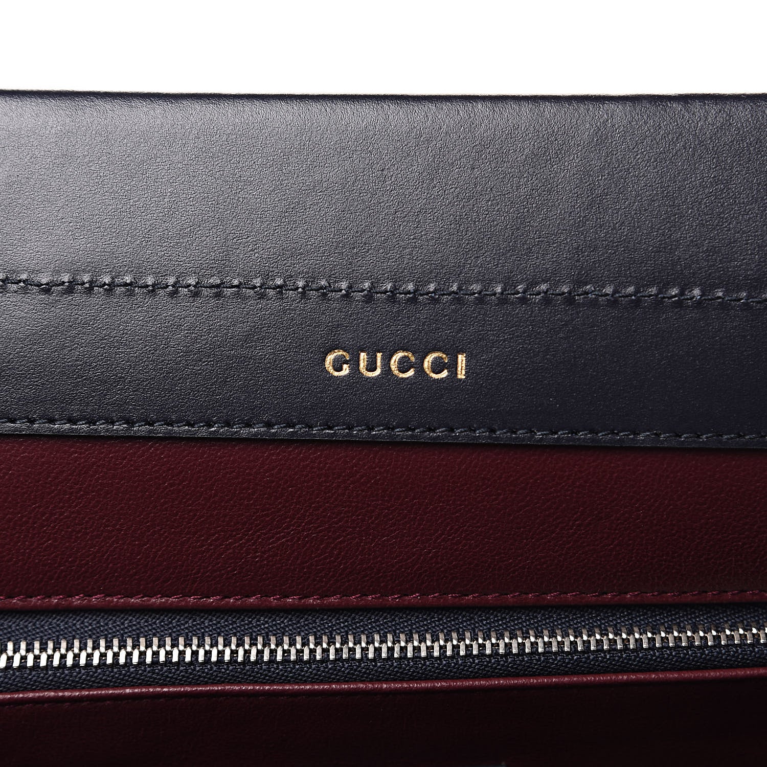 Gucci Smooth Calfskin Small Zumi Top Handle Bag Blue Romantic Cerise Butter 6 of 11