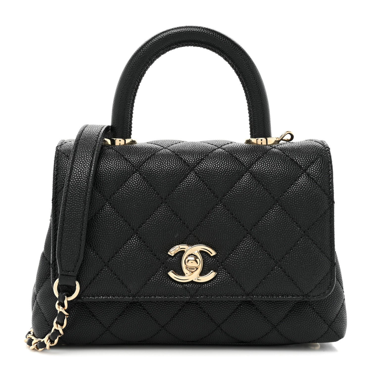 Chanel Caviar Quilted Extra Mini Coco Handle Flap Black 1 of 11