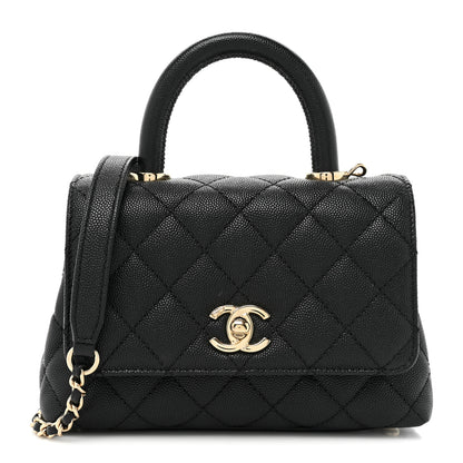 Chanel Caviar Quilted Extra Mini Coco Handle Flap Black 1 of 11
