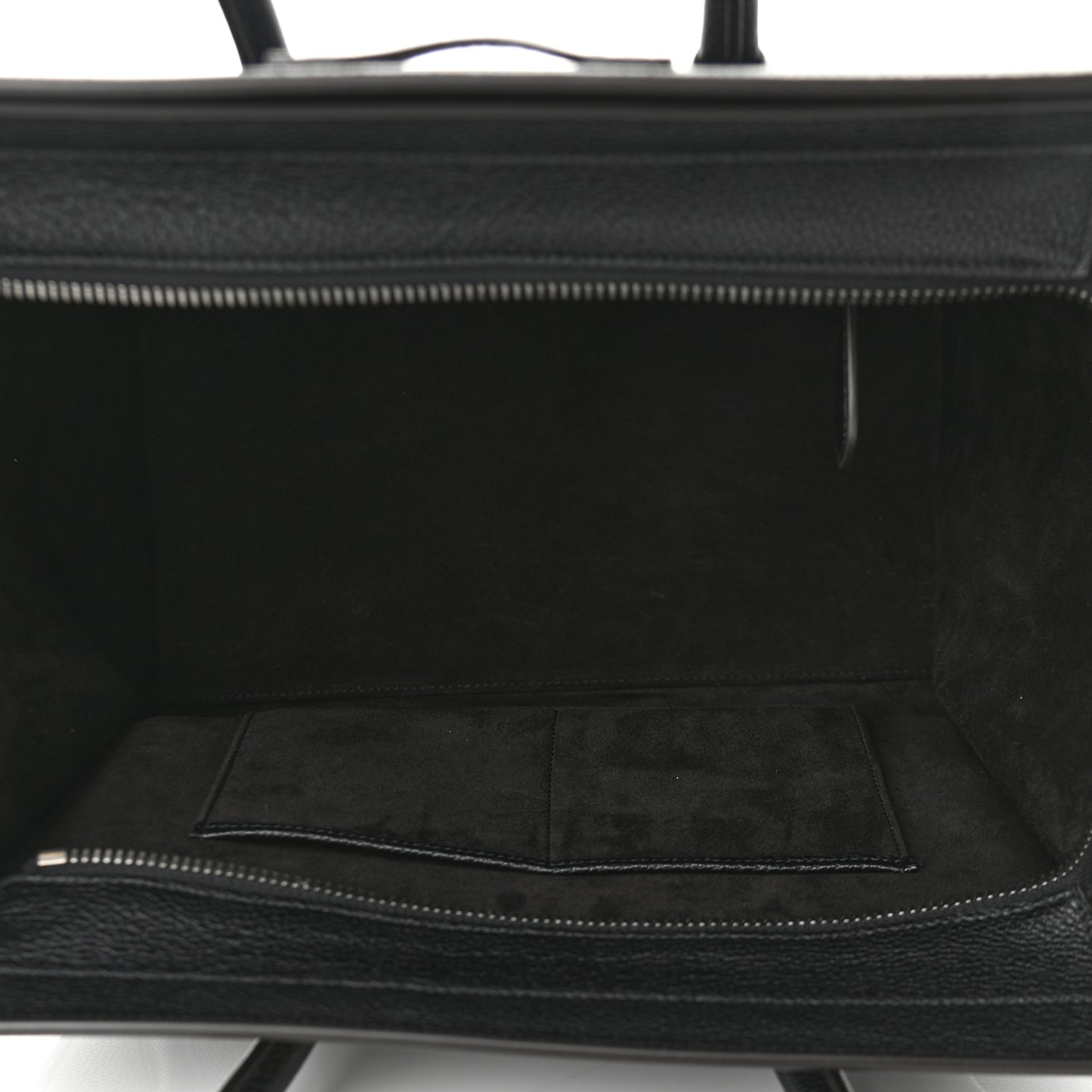 Drummed Calfskin Mini Luggage Black