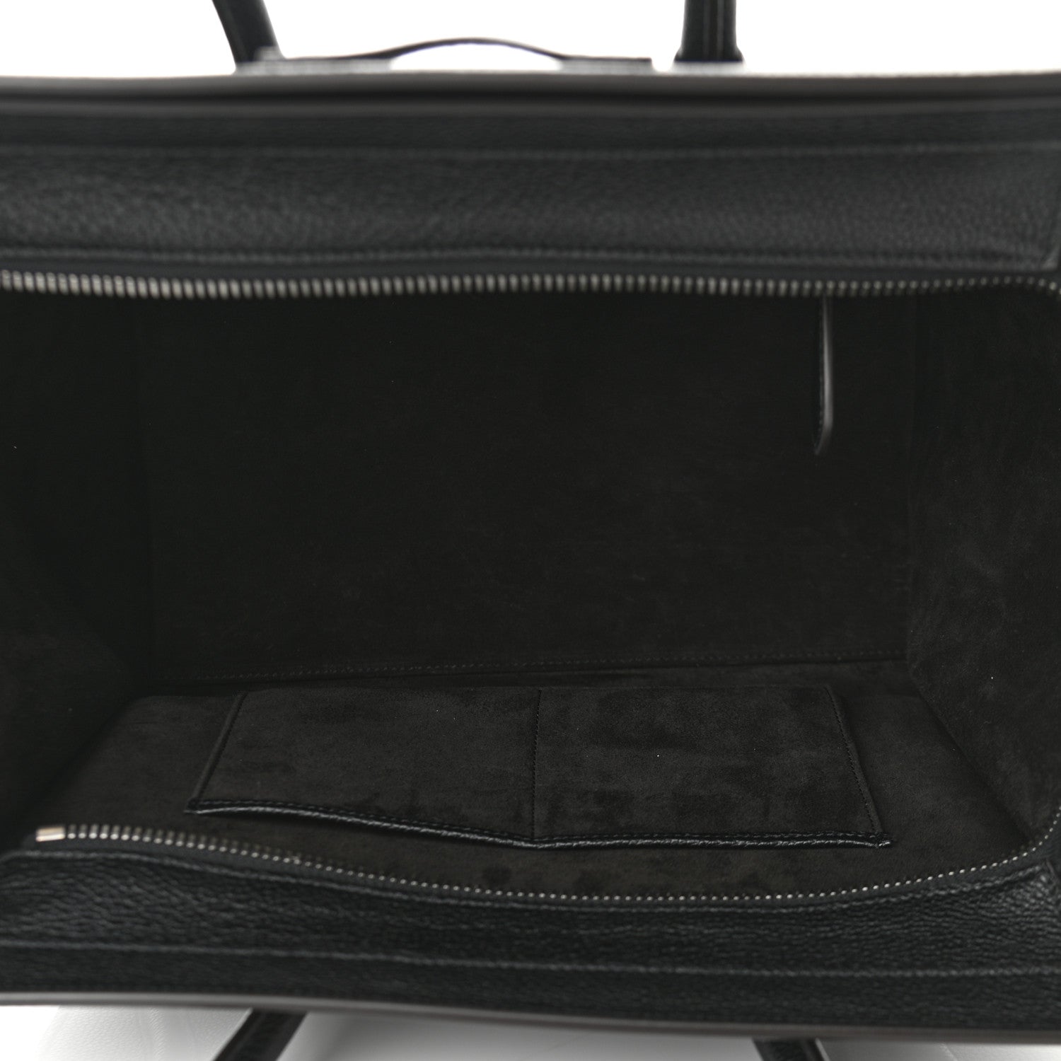 Celine Drummed Calfskin Mini Luggage Black 5 of 9