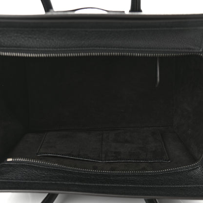 Celine Drummed Calfskin Mini Luggage Black 5 of 9