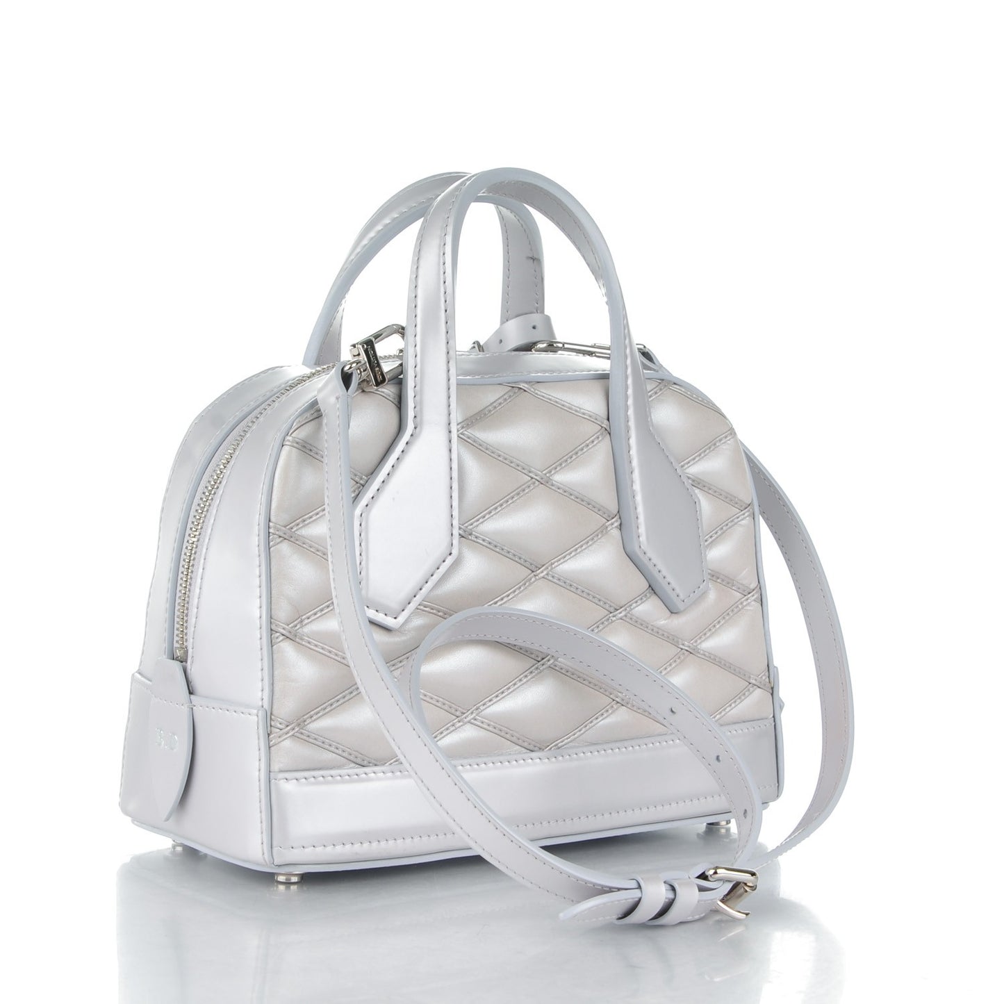 Lambskin Malletage Mini Dora Silver