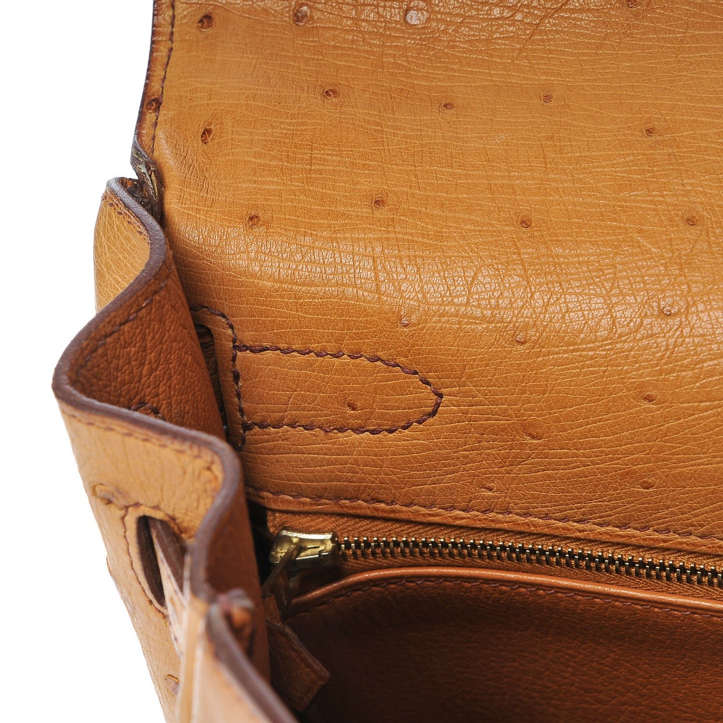 Ostrich Kelly Retourne 32 Gold