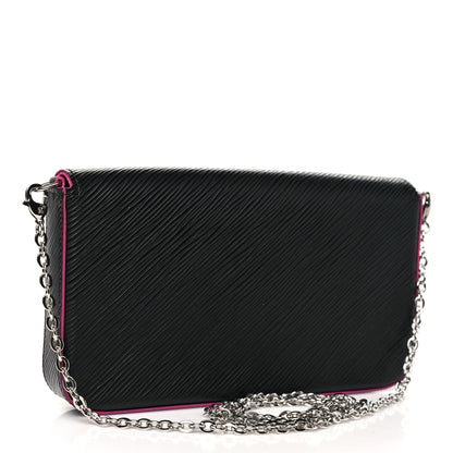 Louis Vuitton Epi Pochette Felicie Black Hot Pink 4 of 11