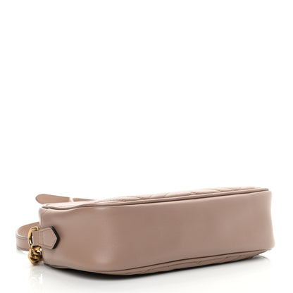 Gucci Calfskin Matelasse Small GG Marmont Chain Shoulder Bag Porcelain Rose 3 of 13