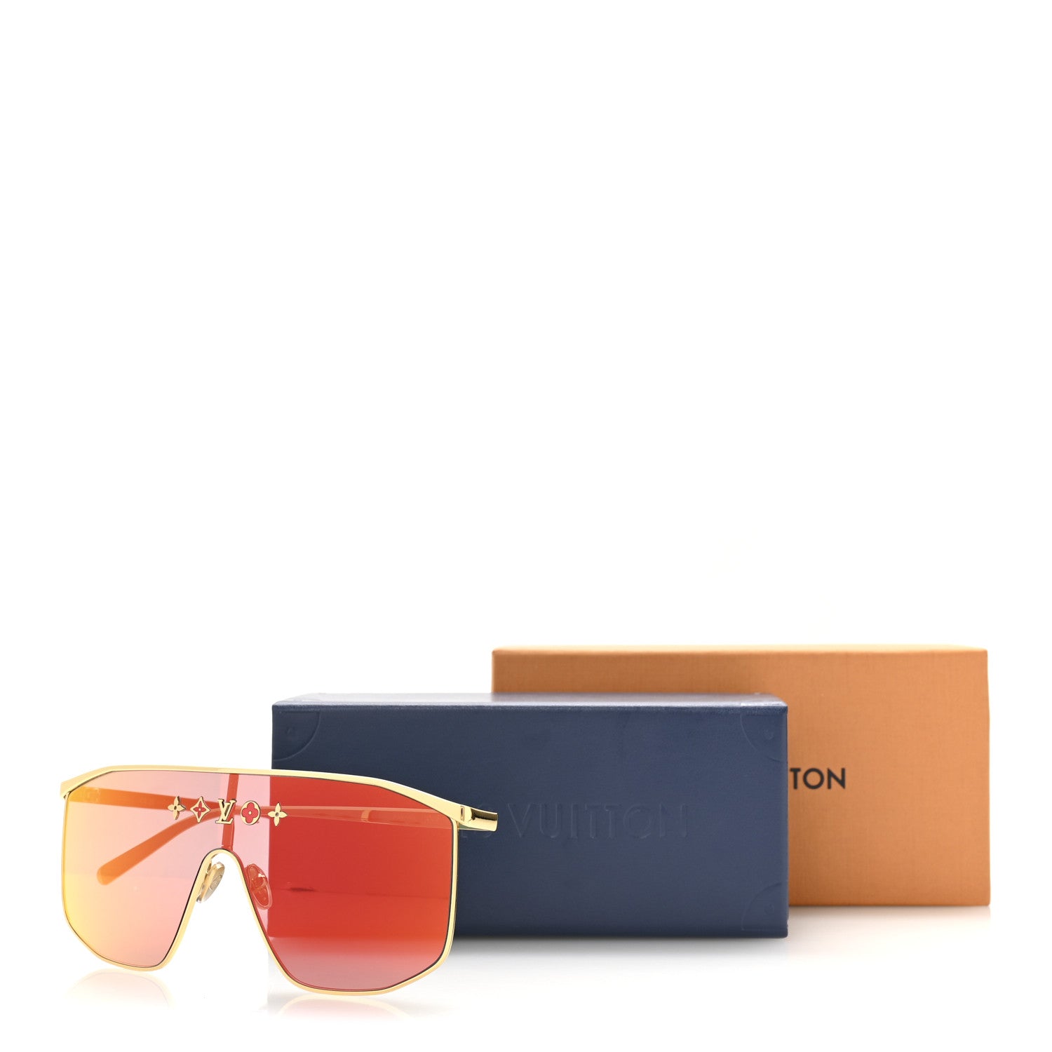 Louis Vuitton Metal LV Golden Mask Sunglasses Z2727U Gold 8 of 8