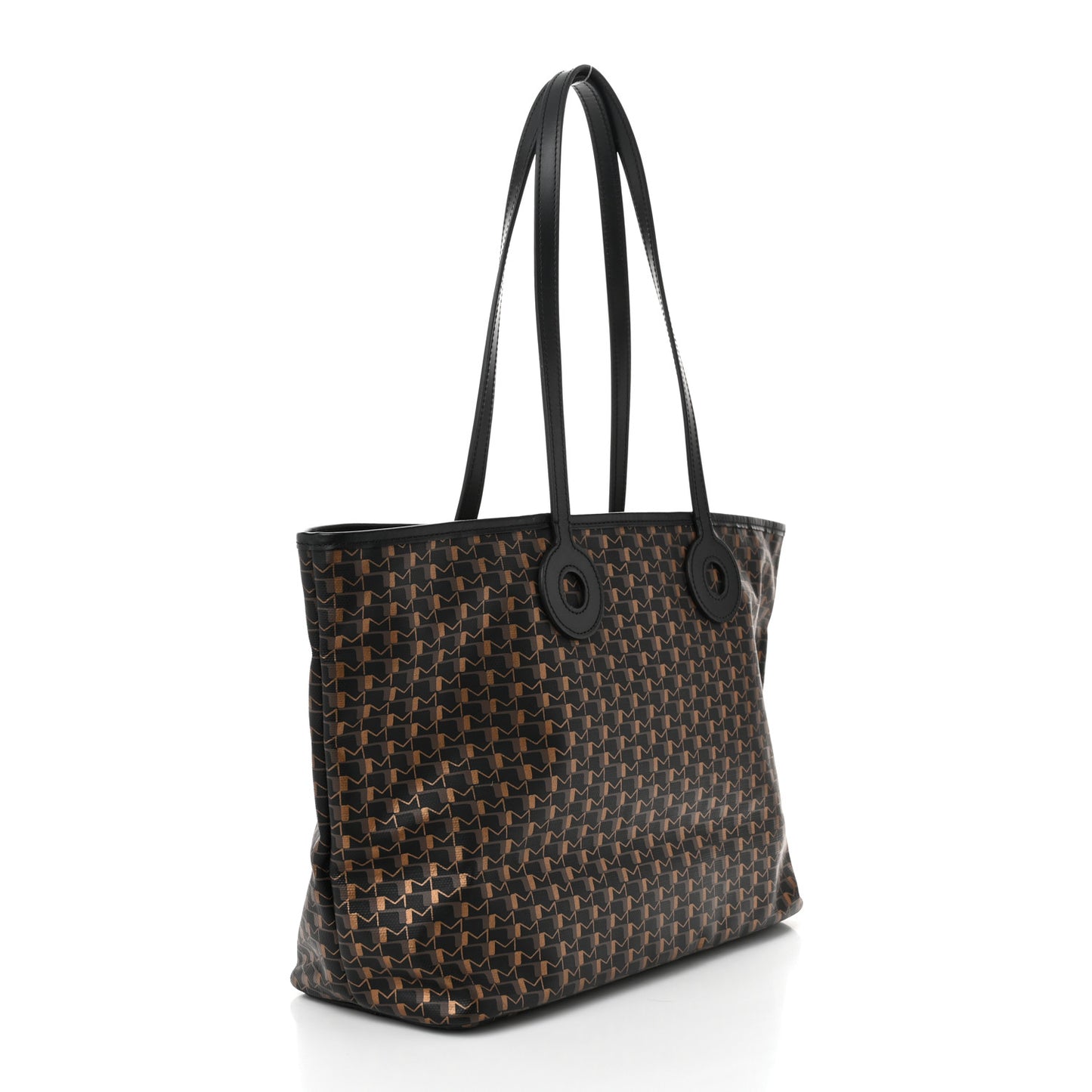 Grained Calfskin Canvas 1920 Oh! Tote Ruban MM Carbon Bronze