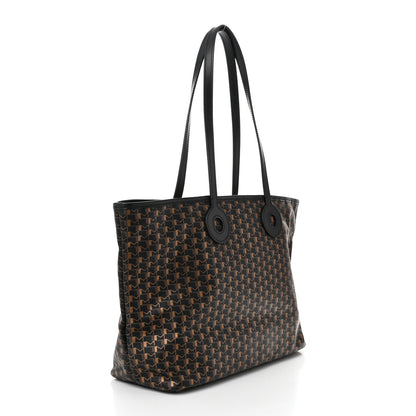 Moynat Grained Calfskin Canvas 1920 Oh! Tote Ruban MM Carbon Bronze 3 of 10
